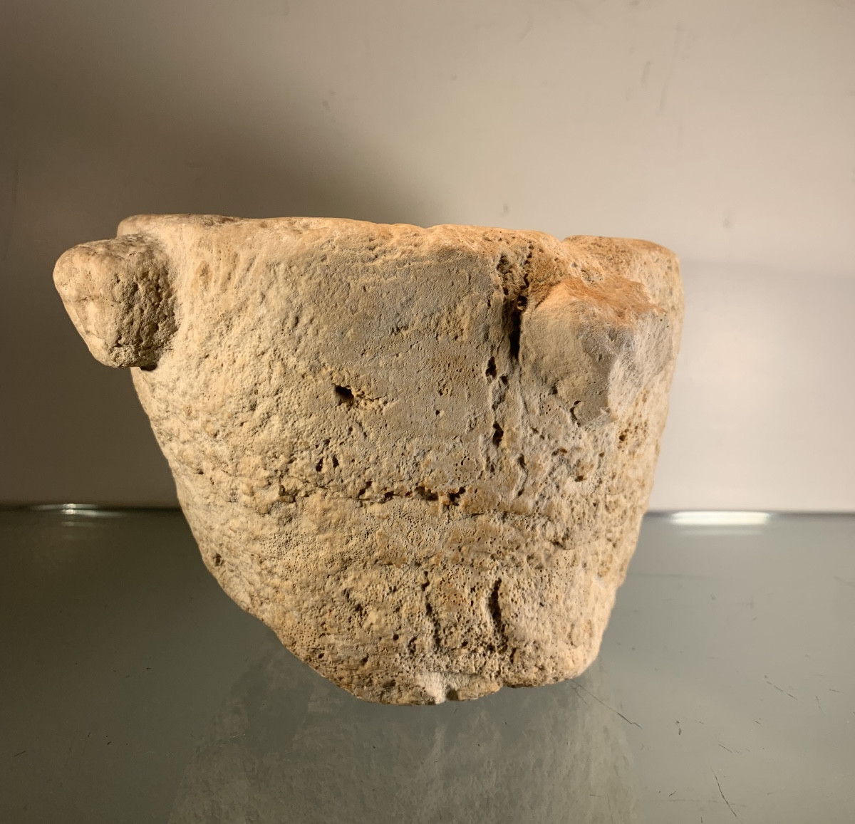 Small High Period Limestone Mortar-photo-2
