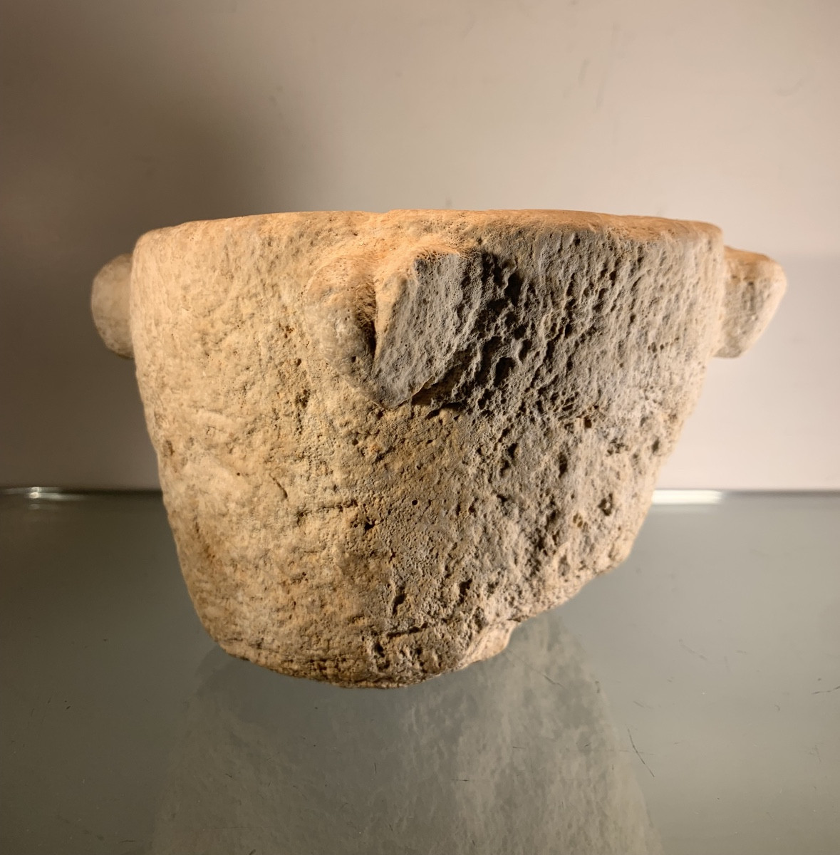 Small High Period Limestone Mortar-photo-2