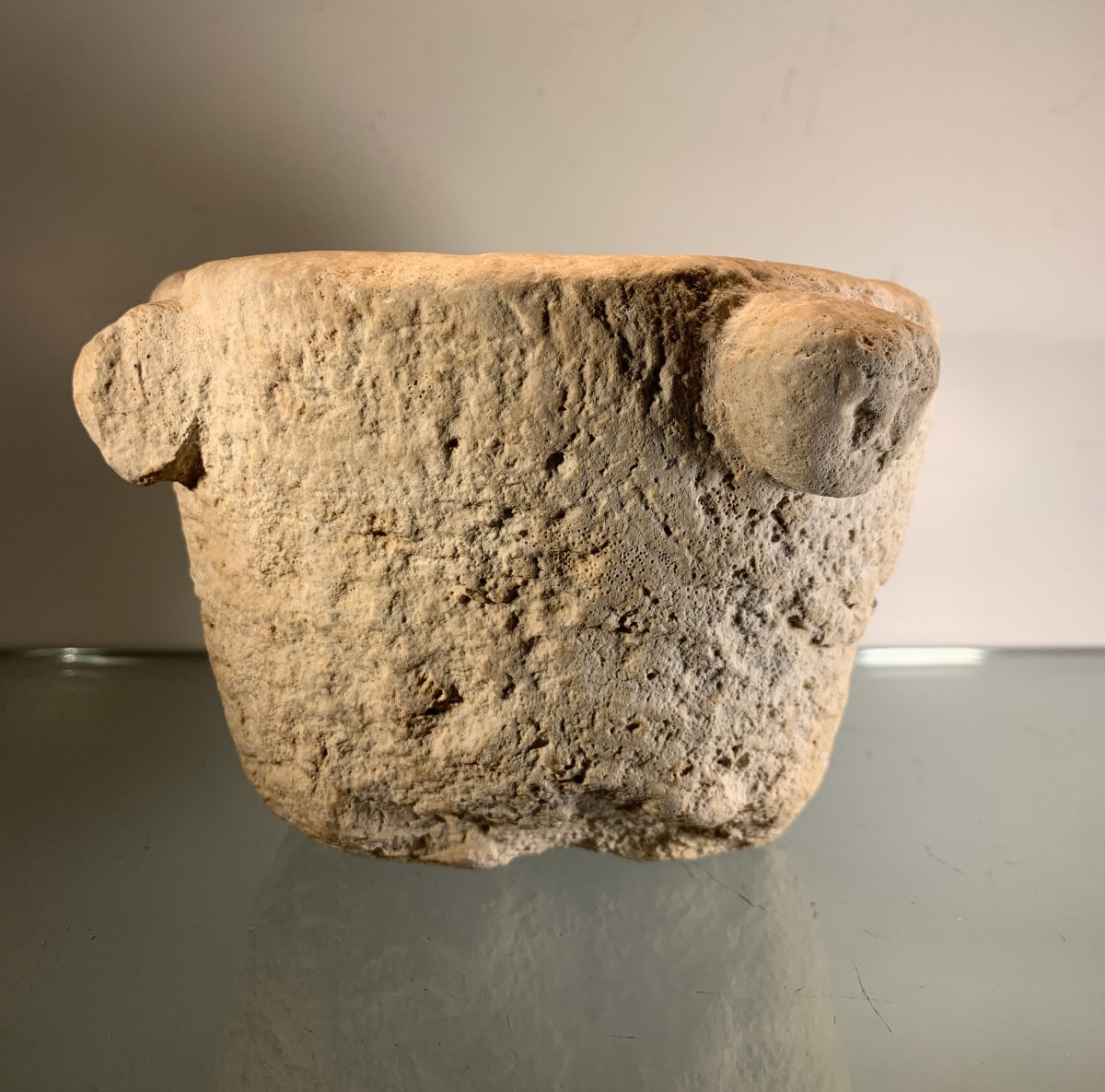 Small High Period Limestone Mortar-photo-3