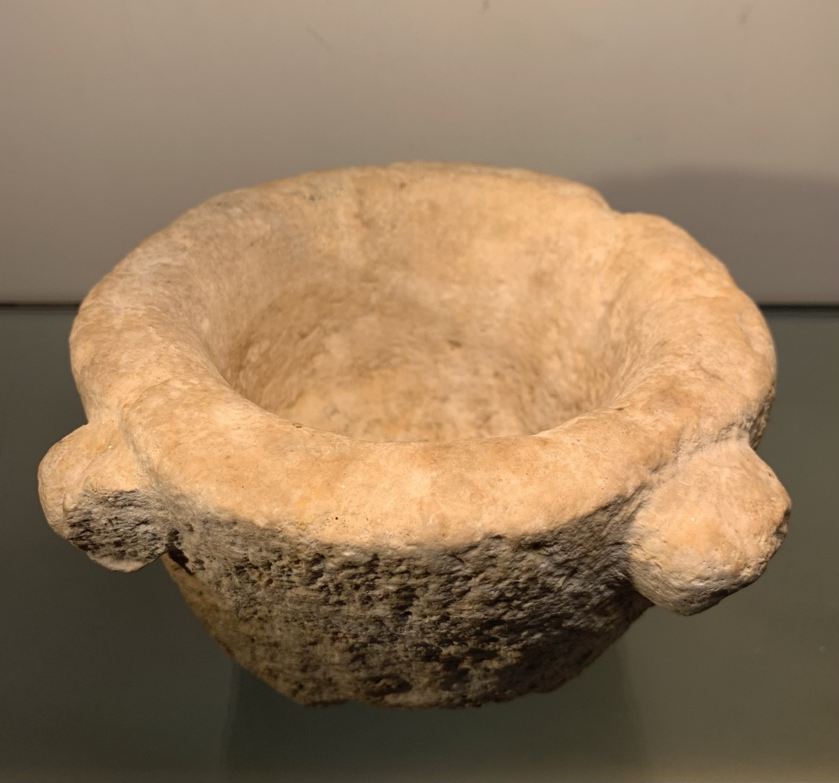 Small High Period Limestone Mortar-photo-5