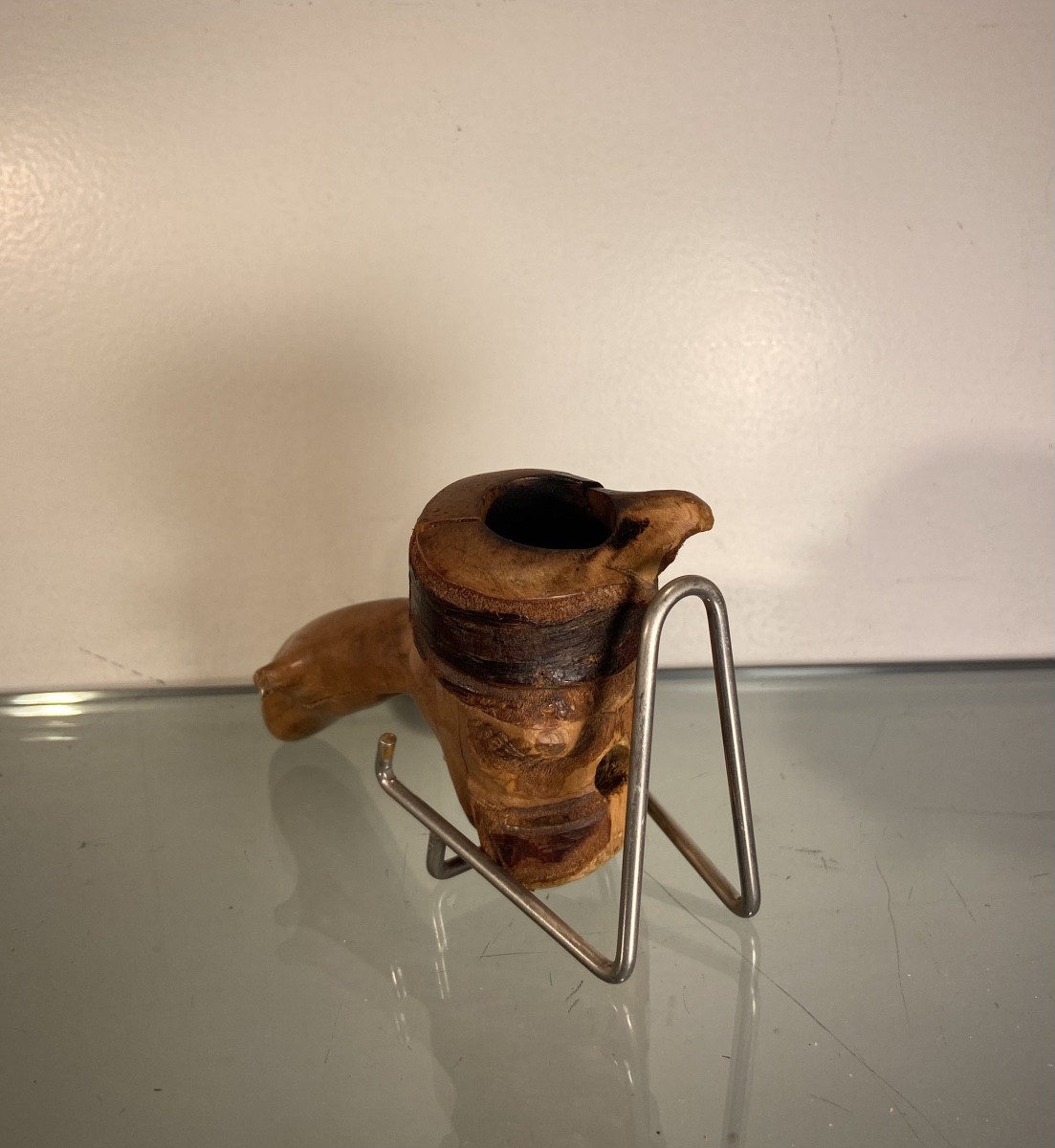 Fourneau De Pipe A Tête De Grotesque, Art Populaire, Epoque XIXe-photo-3