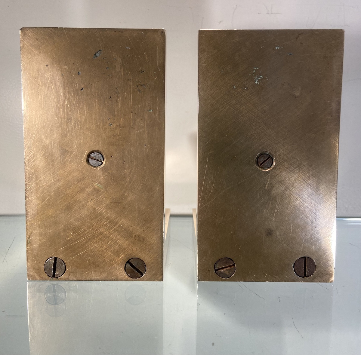 Pair Of Bronze Dice Bookends, 1970s-photo-5