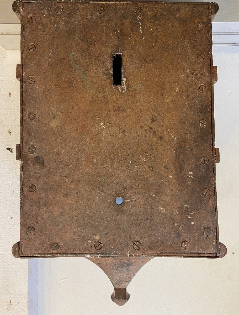 Tronc D'Eglise Néogothique, Fonte De Fer, Epoque XIXe-photo-2