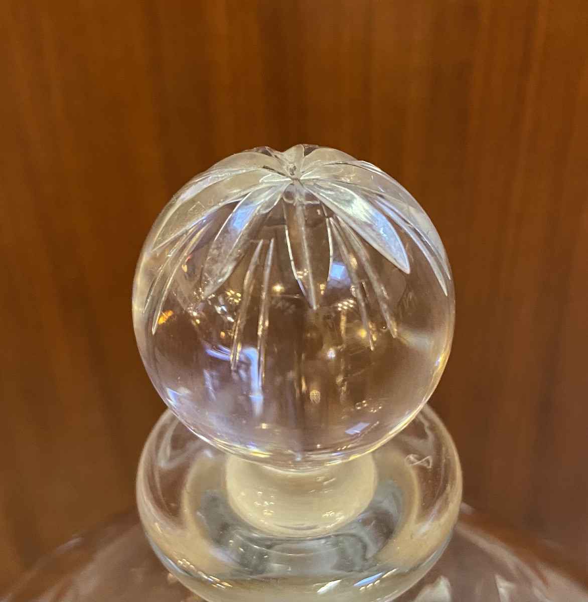 Flacon En Verre Taillé, Epoque Début XIXe-photo-6