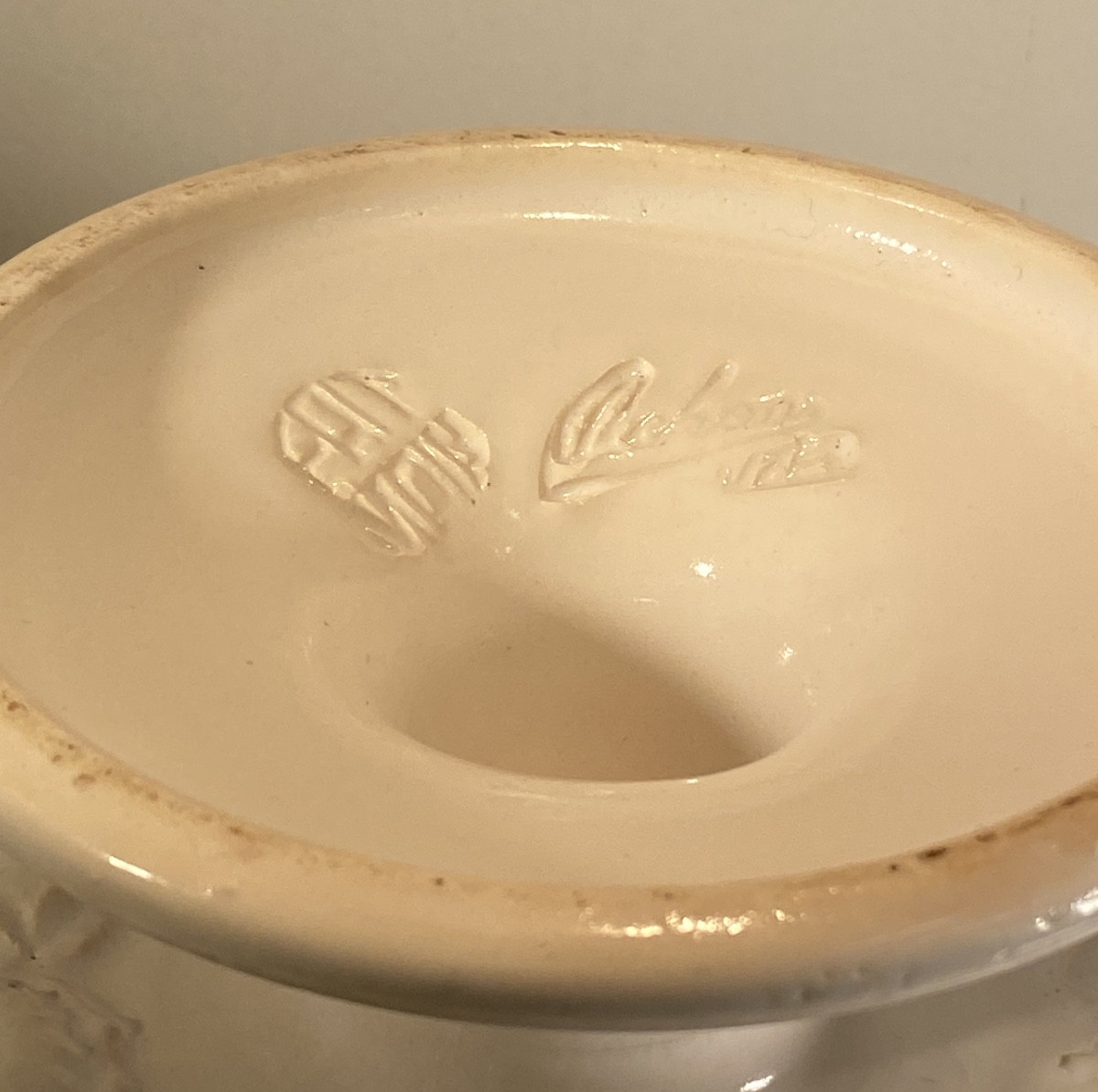 Coupe En Faïence Tressée Blanche D'Uzès Par La Manufacture Pichon, Années 1950/60-photo-3