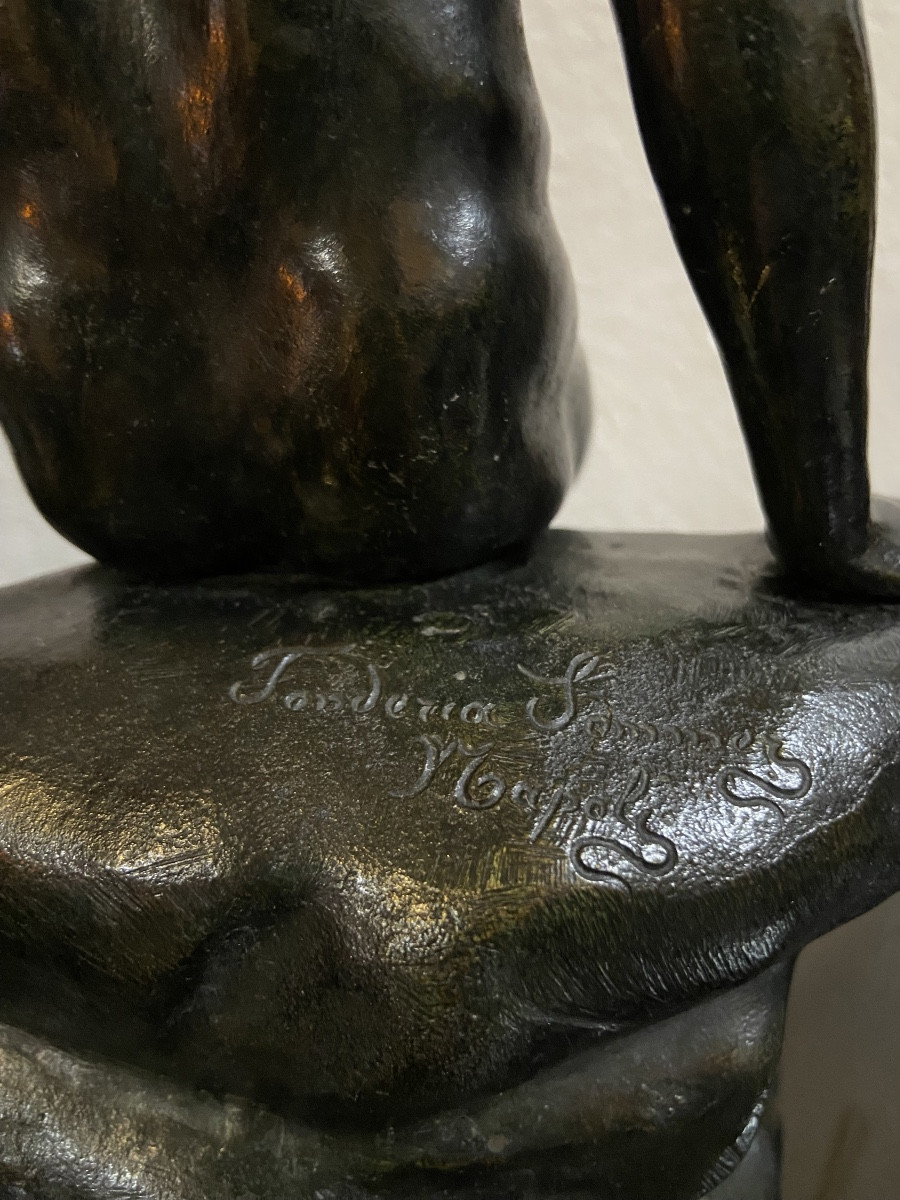 Bronze A L'Antique, Hermès Assis, Epoque XIXe-photo-8