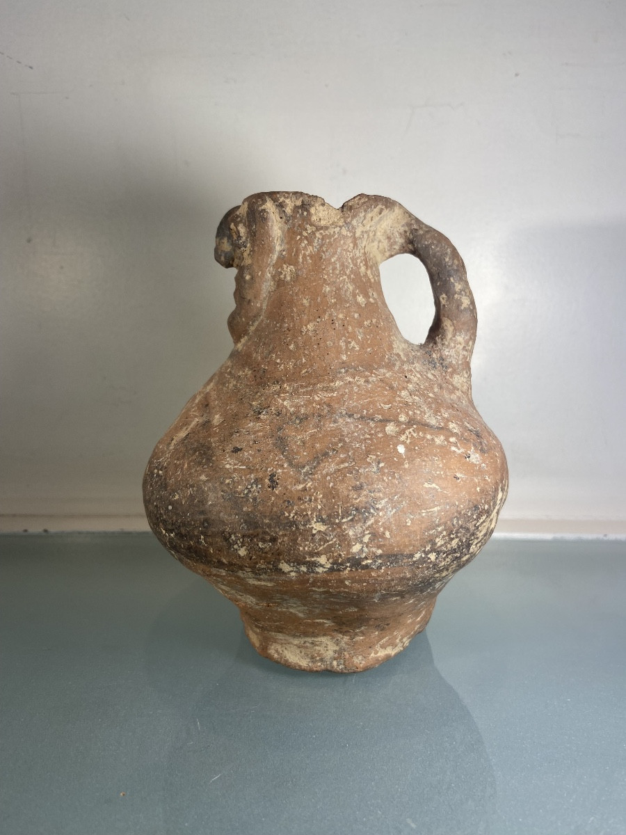 Pichet Précolombien Anthropomorphe, Terre Cuite, Antérieur Au XVIe Siècle-photo-3