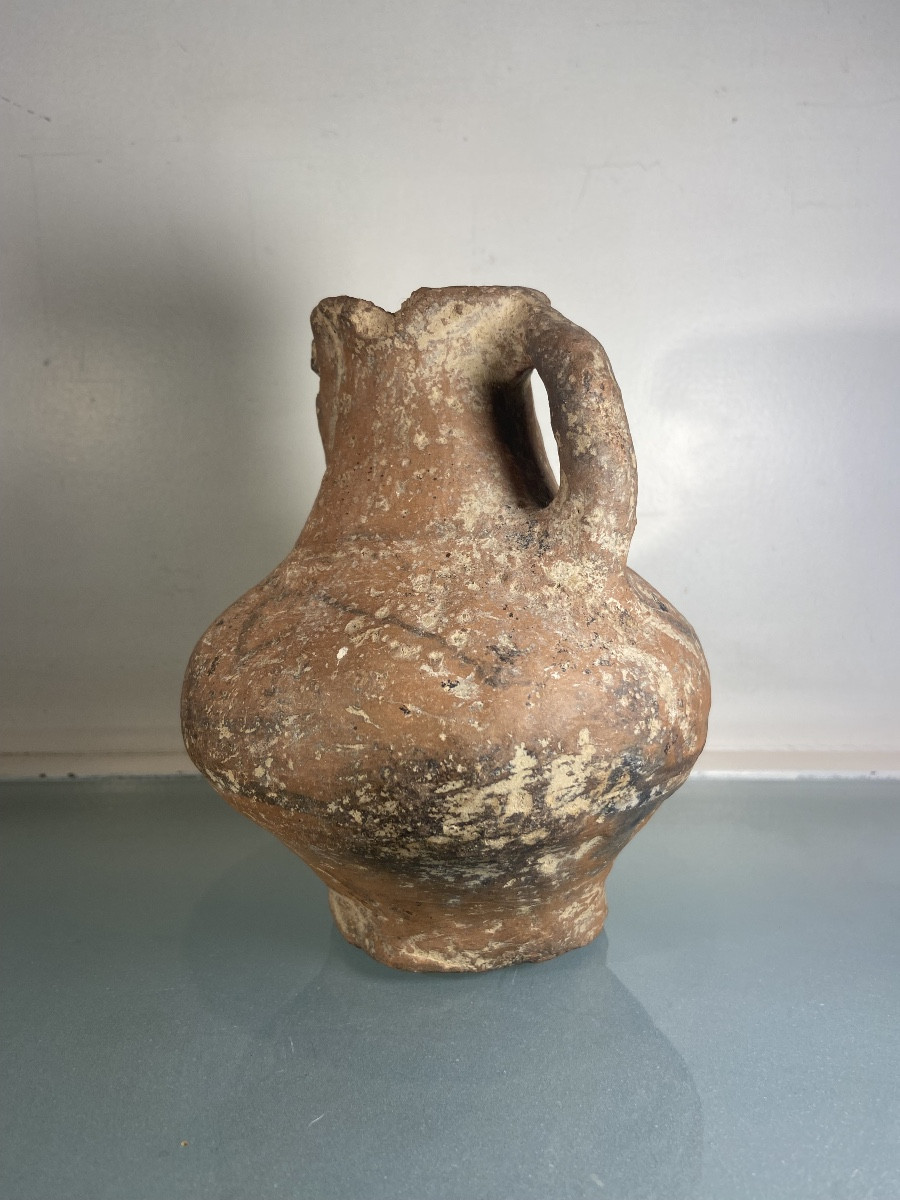 Pichet Précolombien Anthropomorphe, Terre Cuite, Antérieur Au XVIe Siècle-photo-4