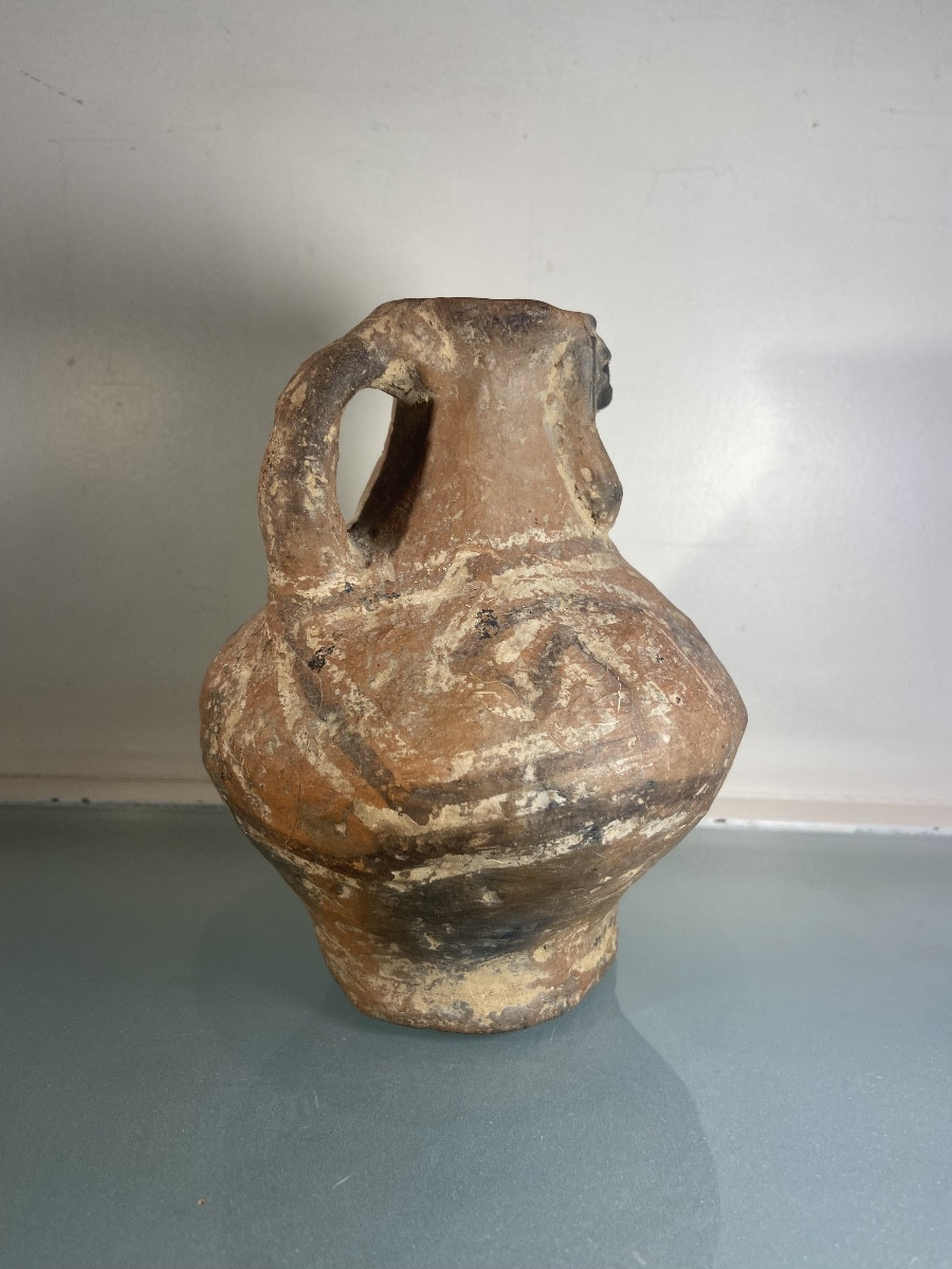 Pichet Précolombien Anthropomorphe, Terre Cuite, Antérieur Au XVIe Siècle-photo-2