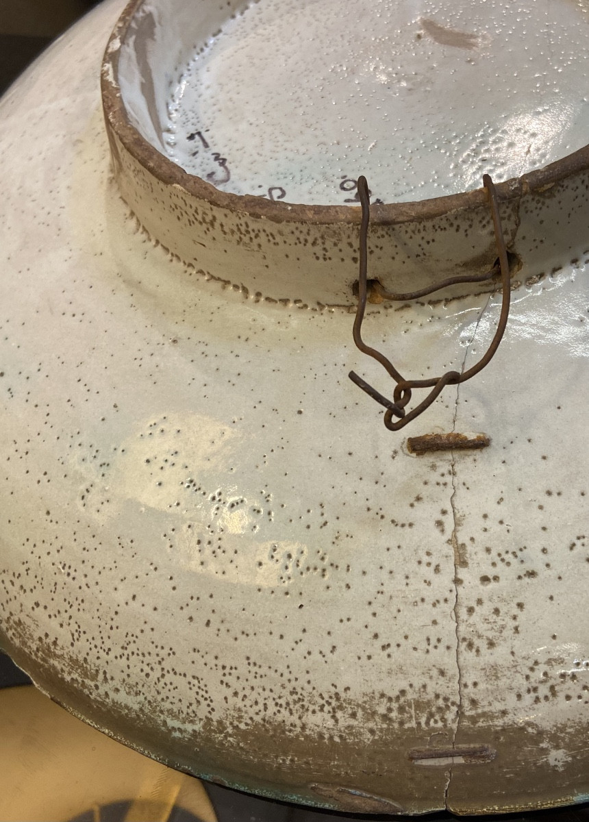 Fès Earthenware Wall Dish By The Atelier Of Mohammed Serghini, Marocco, XIXth Century-photo-4