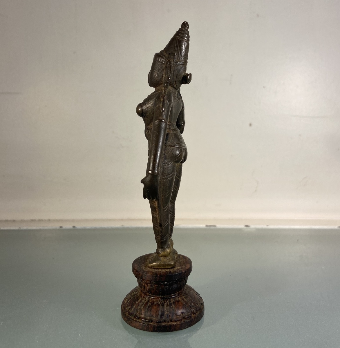 Indian Bronze Statuette, 17th Or 18th Century-photo-3