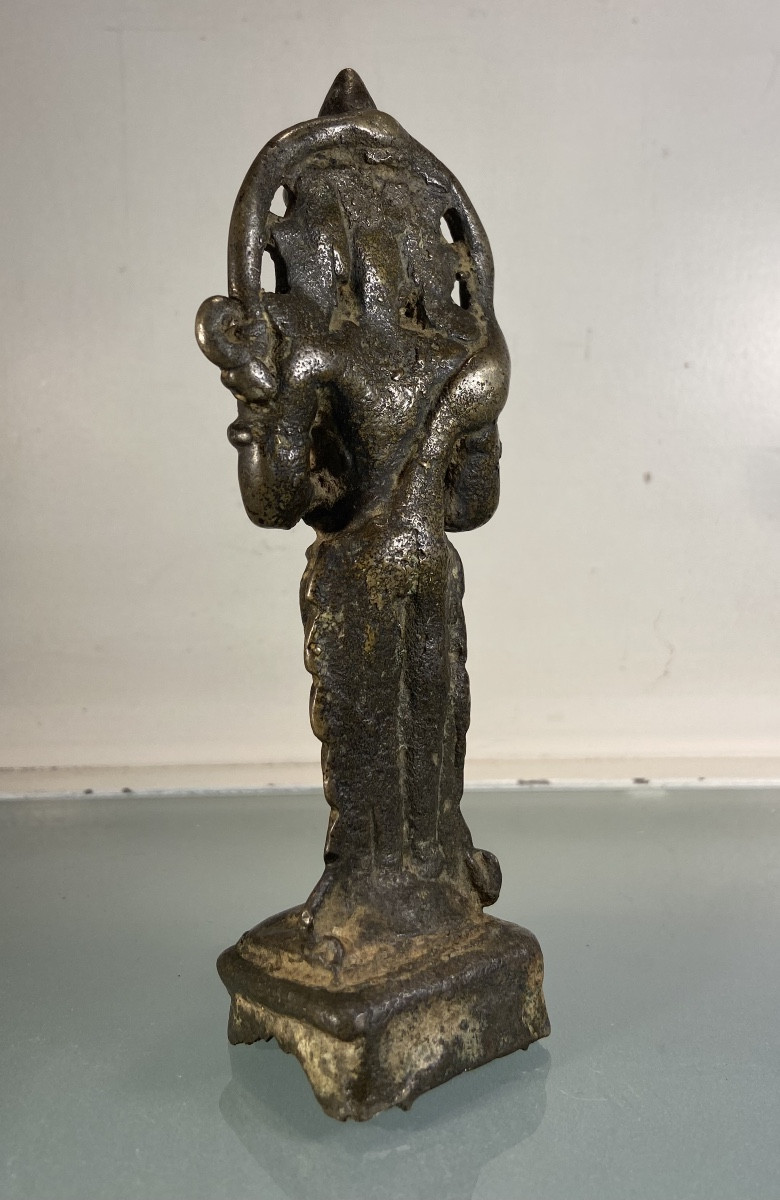 Indian Bronze Statuette Of The God Hanuman, 18th Century Or Earlier-photo-4