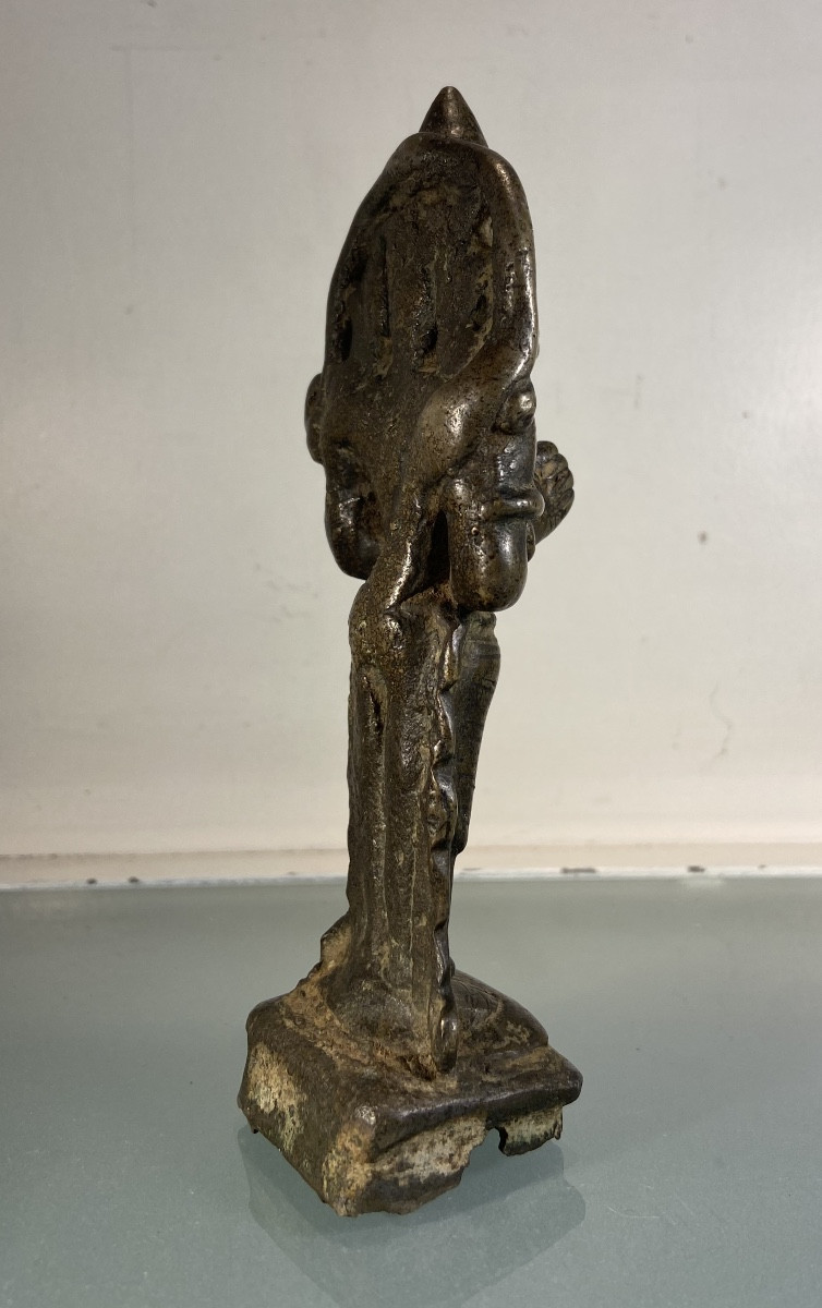 Indian Bronze Statuette Of The God Hanuman, 18th Century Or Earlier-photo-2