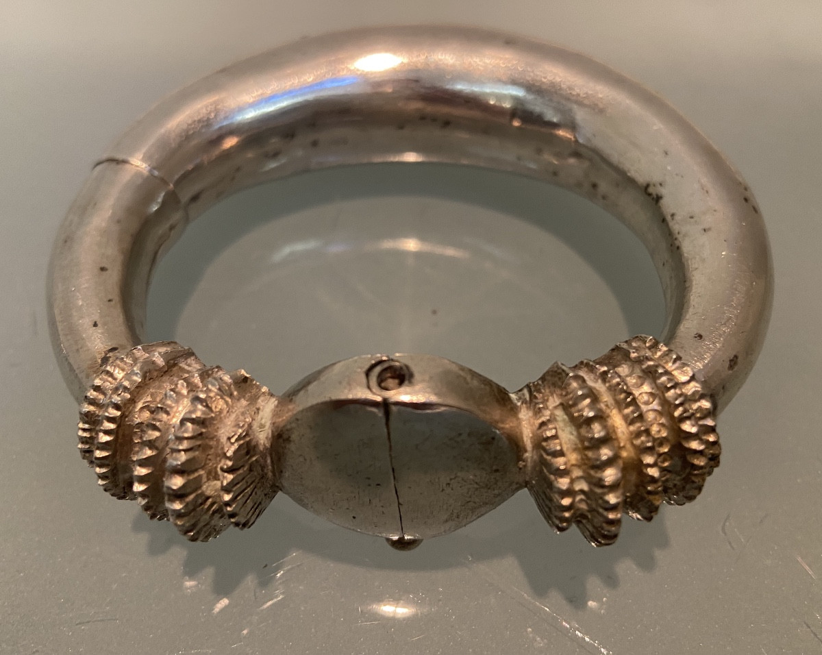 Pair Of Silver Anklets, Rajasthan, 19th Century-photo-3