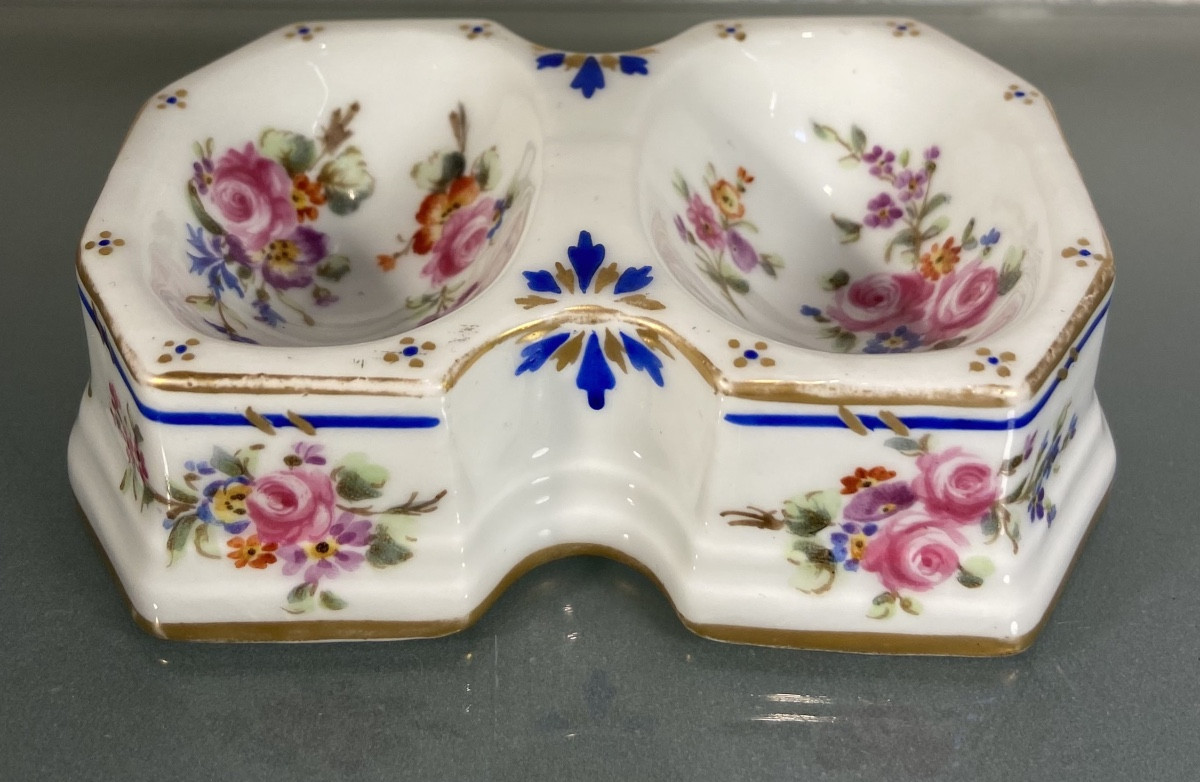 Double Salière En Porcelaine De Sèvres, Epoque Fin XVIIIe-photo-1