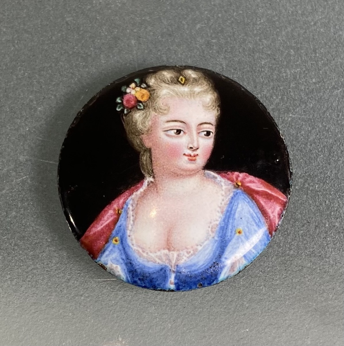 Small Enamel Plaque Of A Lady Of Quality, 18th Century