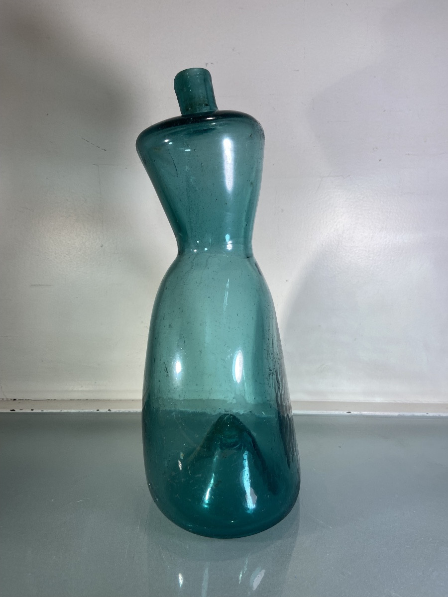 Glass Baby Bottle/shepherd's Flask, 19th Century-photo-2