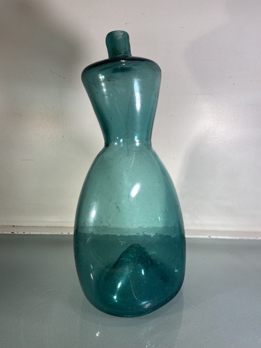 Glass Baby Bottle/shepherd's Flask, 19th Century-photo-3