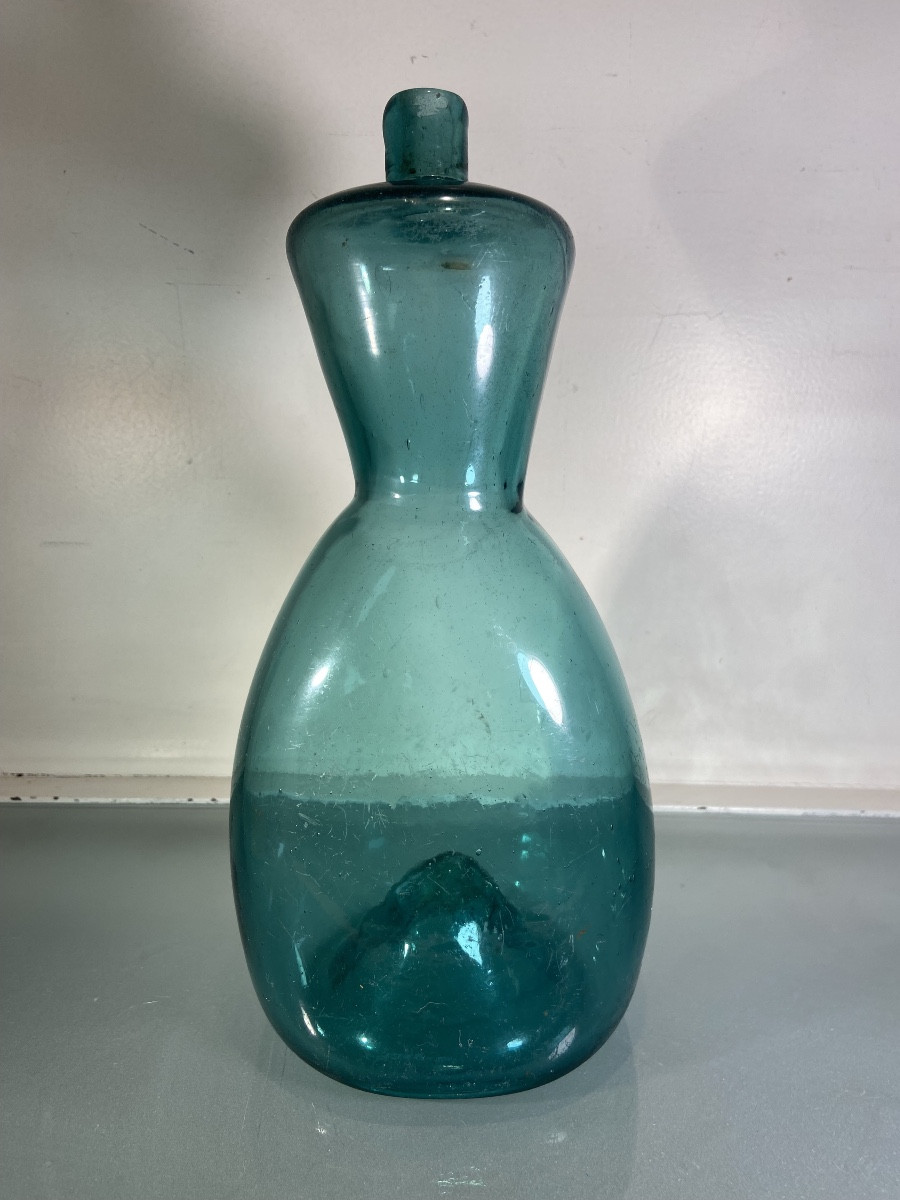 Glass Baby Bottle/shepherd's Flask, 19th Century-photo-4