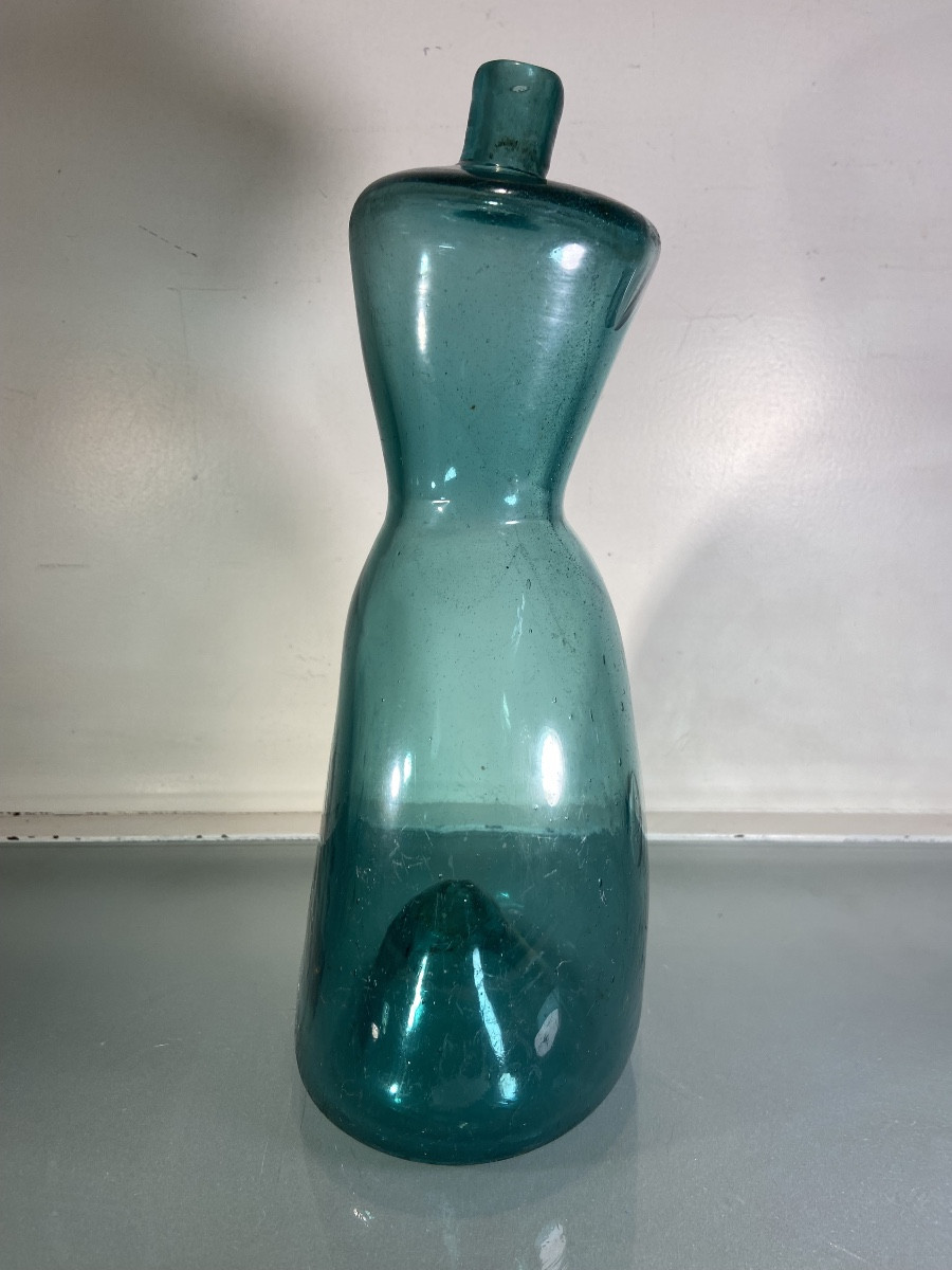 Glass Baby Bottle/shepherd's Flask, 19th Century-photo-1