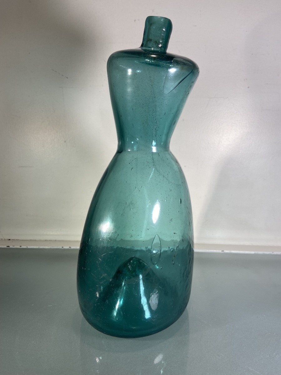 Glass Baby Bottle/shepherd's Flask, 19th Century-photo-2