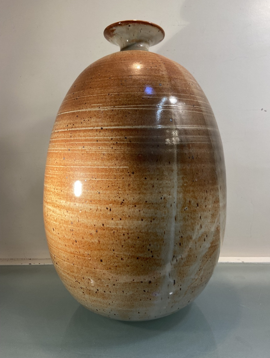 Glazed Stoneware Vase By Roland Zobel, 1988-photo-2
