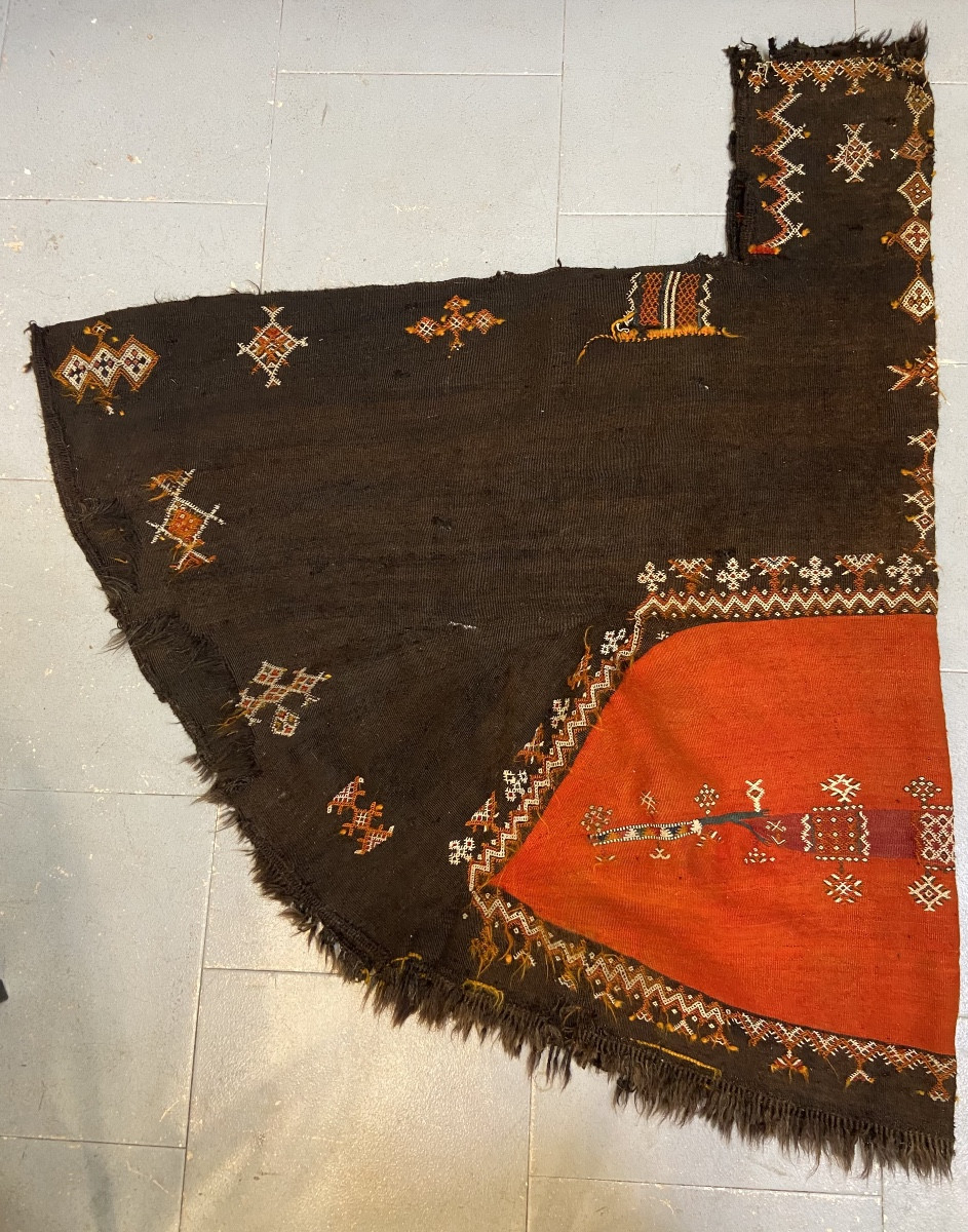 A Man's Cape Or Burnous, Known As Akhnif, Morocco, Early 20th Century-photo-2