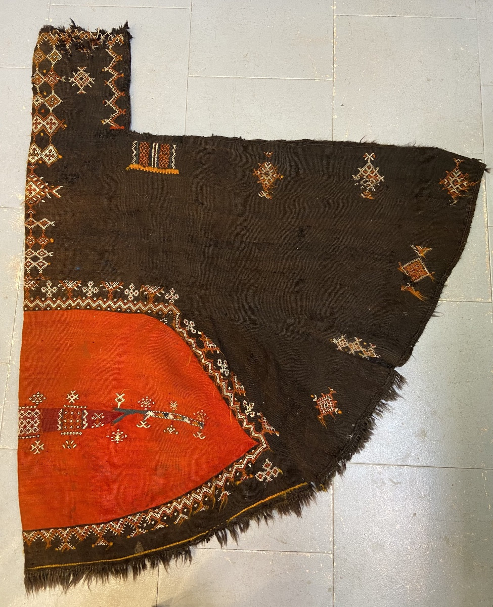 A Man's Cape Or Burnous, Known As Akhnif, Morocco, Early 20th Century-photo-3