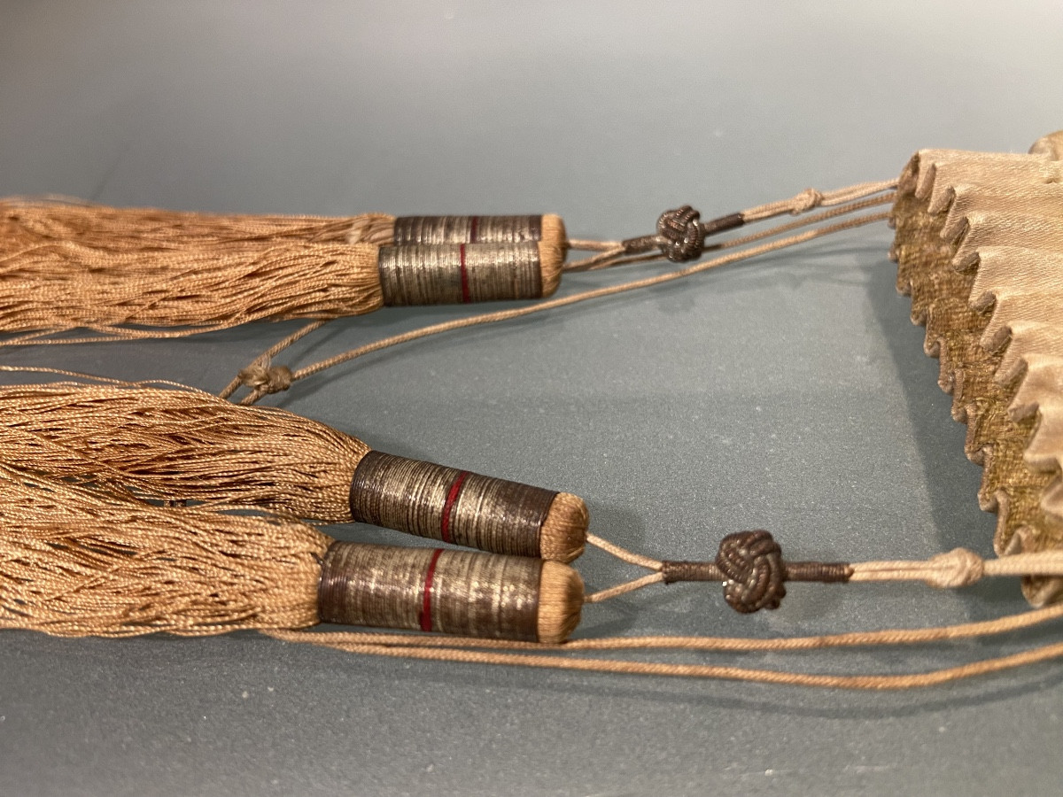 He Bao Purse, Embroidered Silk, China, 19th Century-photo-3