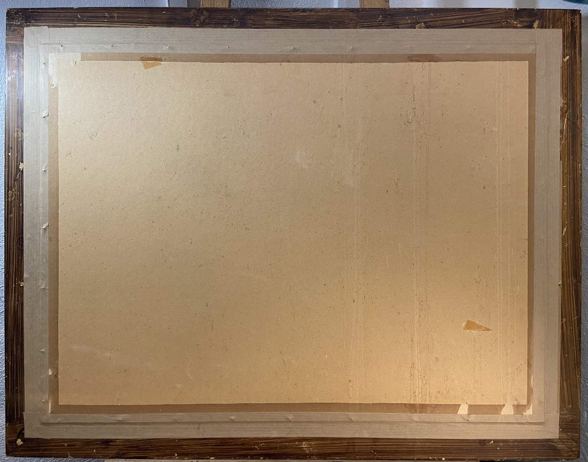 Gouache Paysage Lacustre Animé, Epoque Début XIXe -photo-3