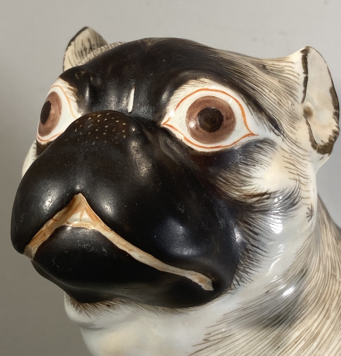 Pug And His Puppy In Saxon Porcelain, 19th Century Or Earlier-photo-6