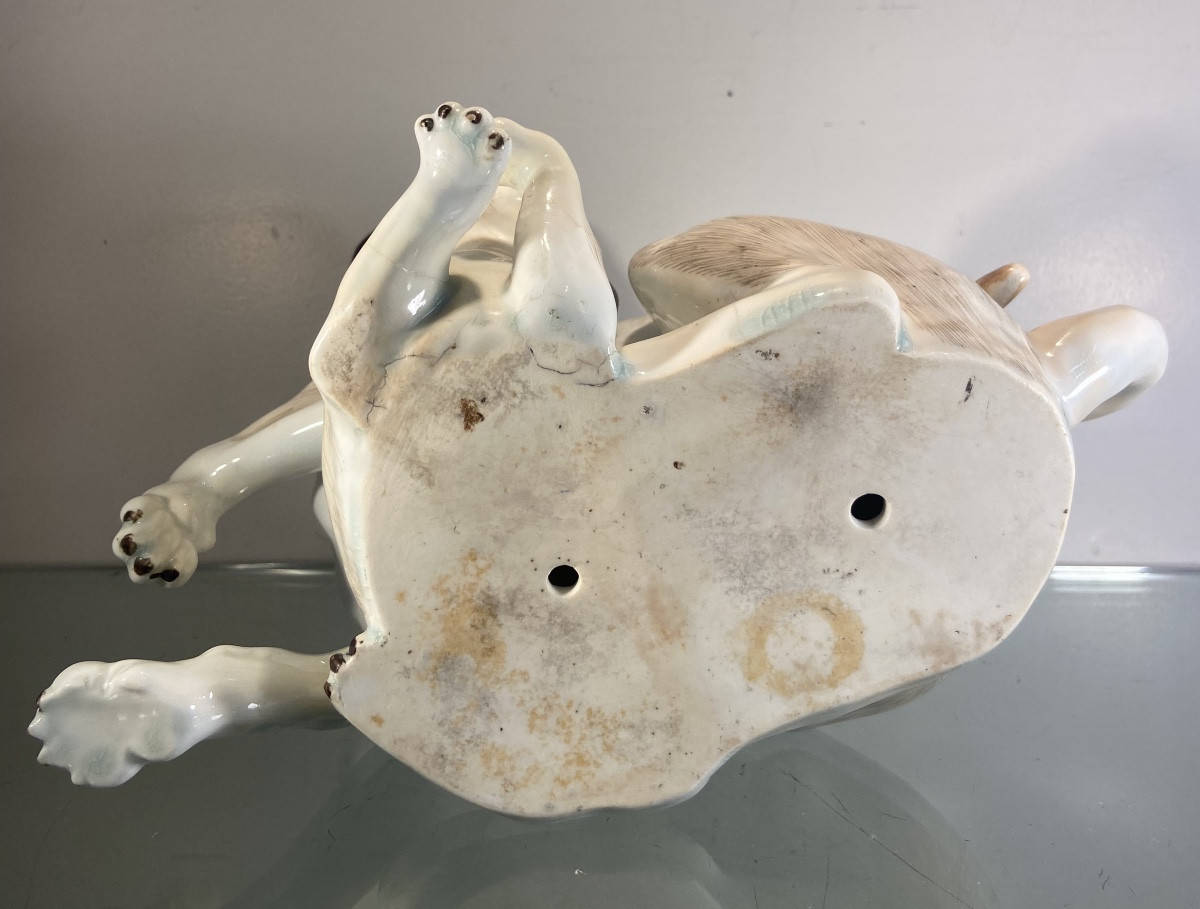 Pug And His Puppy In Saxon Porcelain, 19th Century Or Earlier-photo-8