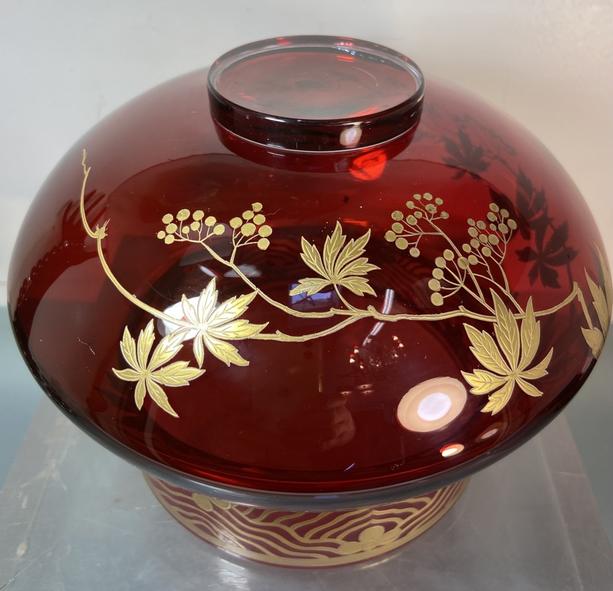 Coupe Japonisante En Cristal De Baccarat, Epoque Fin XIXe-photo-5