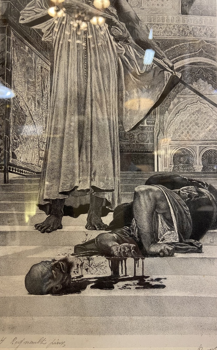 Orientalist Engraving Signed By Henri Regnault, Circa 1870-photo-4