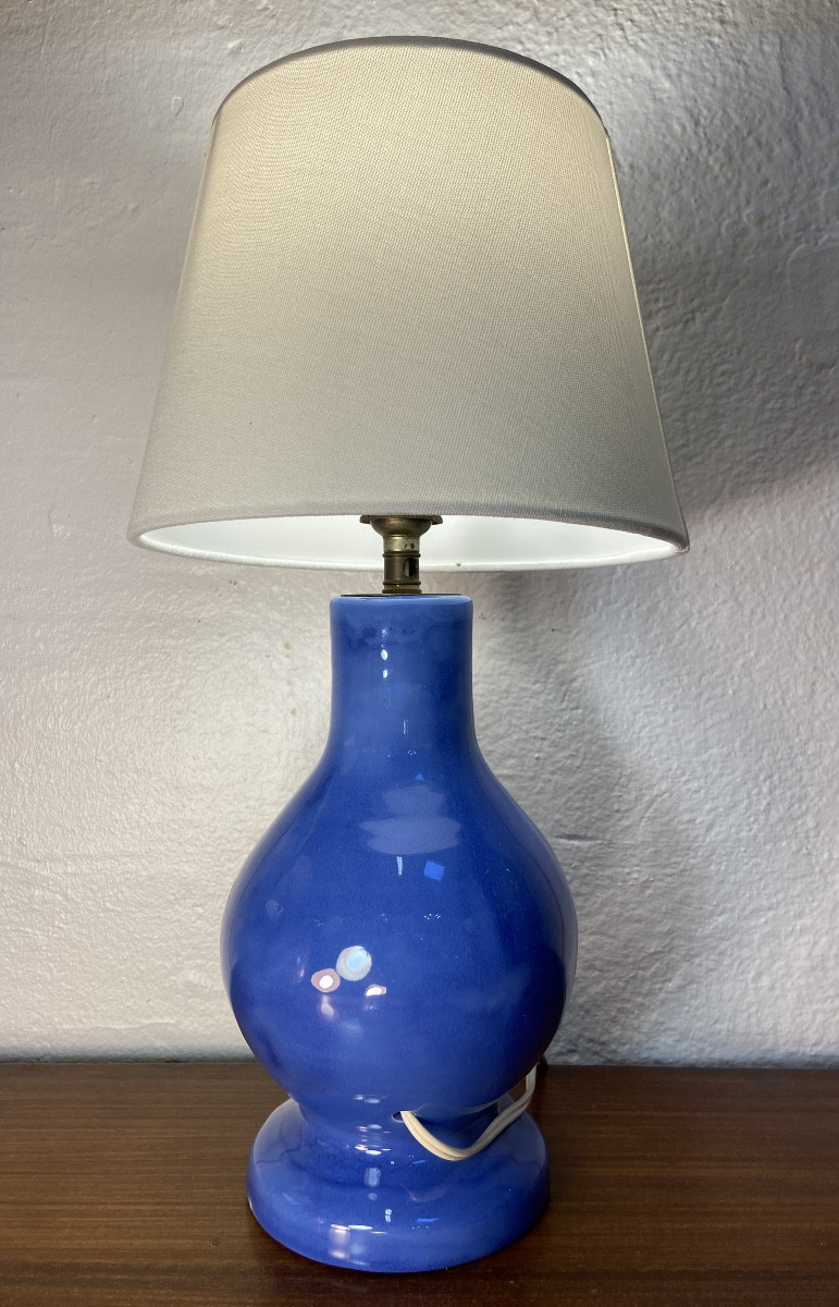 Small Ceramic Lamp Base Signed Sophie, 1960s/70s-photo-4