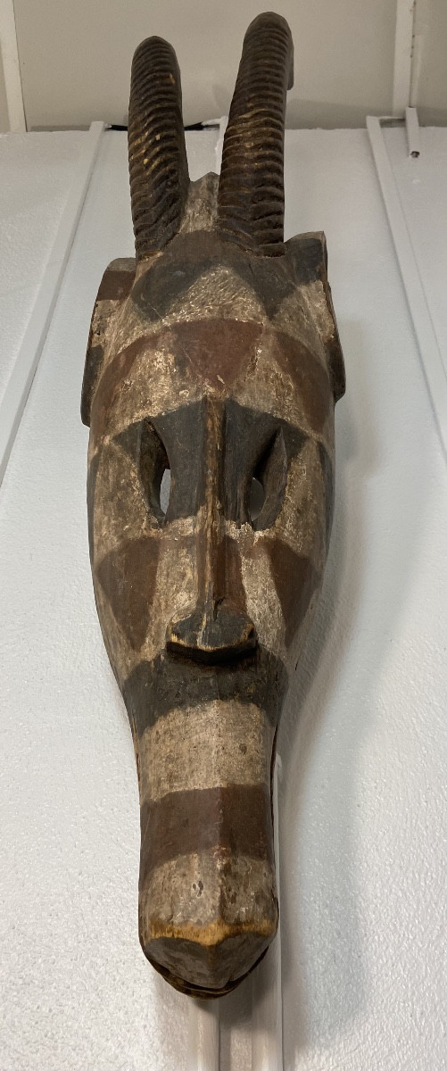 Grand Masque Africain Zoomorphe Du Burkina Faso, Années 1960/70-photo-2