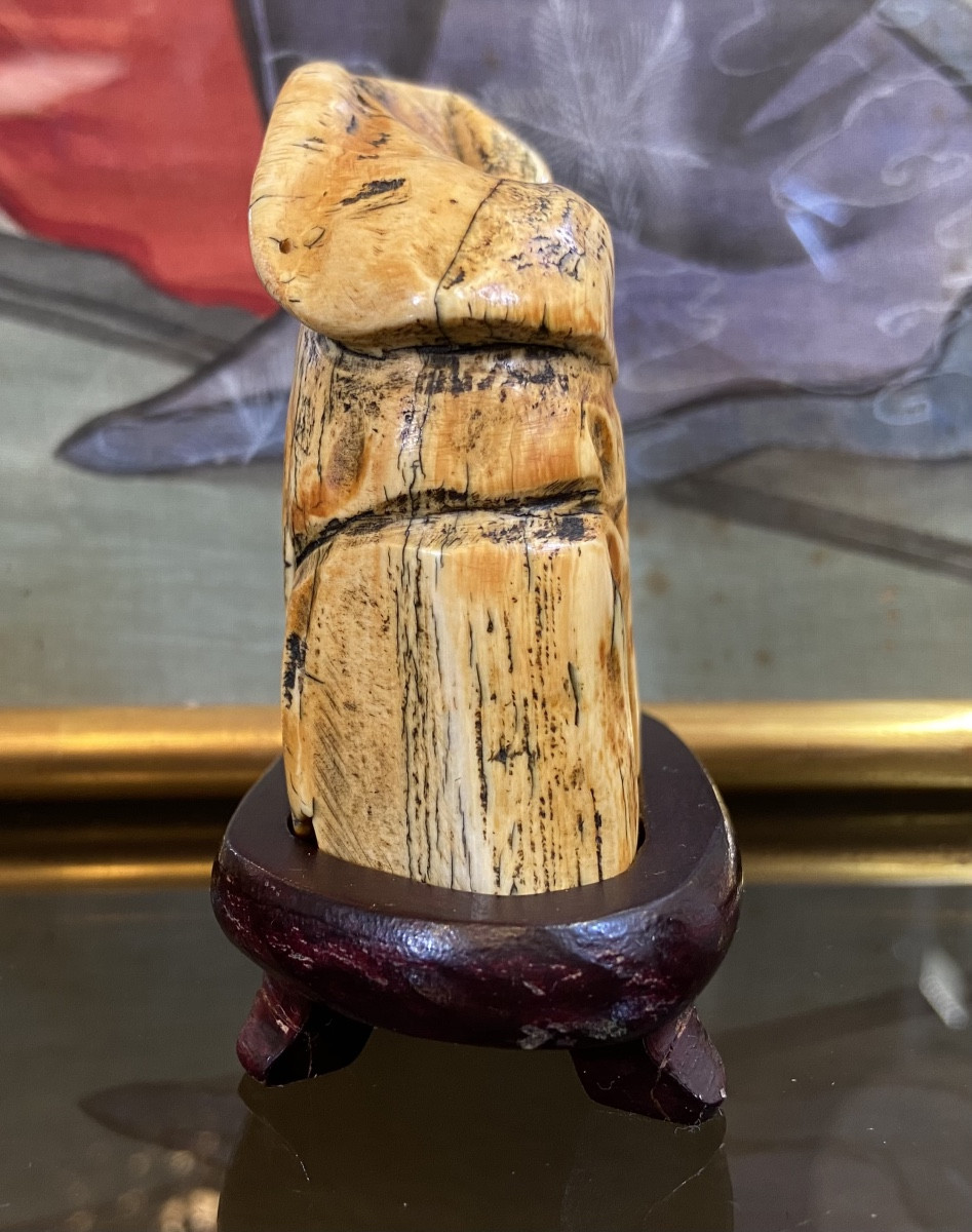 Petit Ivoire Sculpté Au Vieux Sage, Chine, Epoque Fin XIXe/Début XXe-photo-1