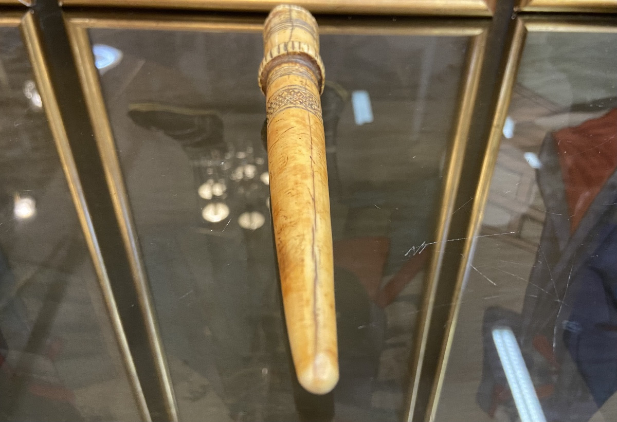 Rattle Stick Or Ukhurhe, Ivory, Niger, 19th Century Or Earlier-photo-3