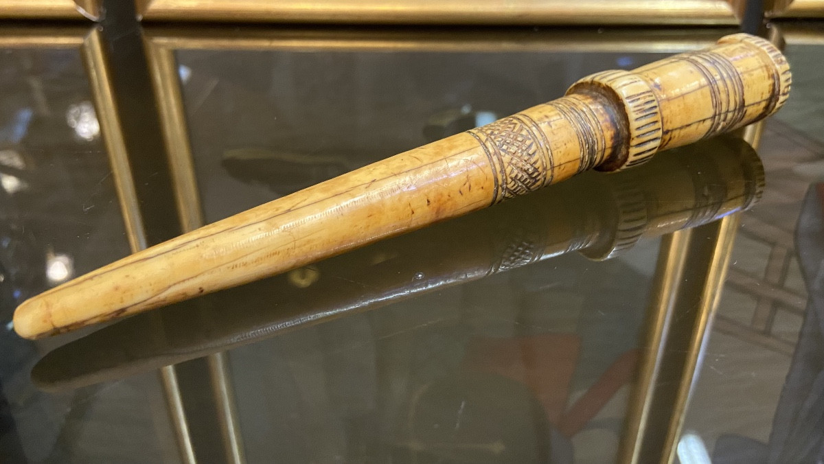 Rattle Stick Or Ukhurhe, Ivory, Niger, 19th Century Or Earlier-photo-4
