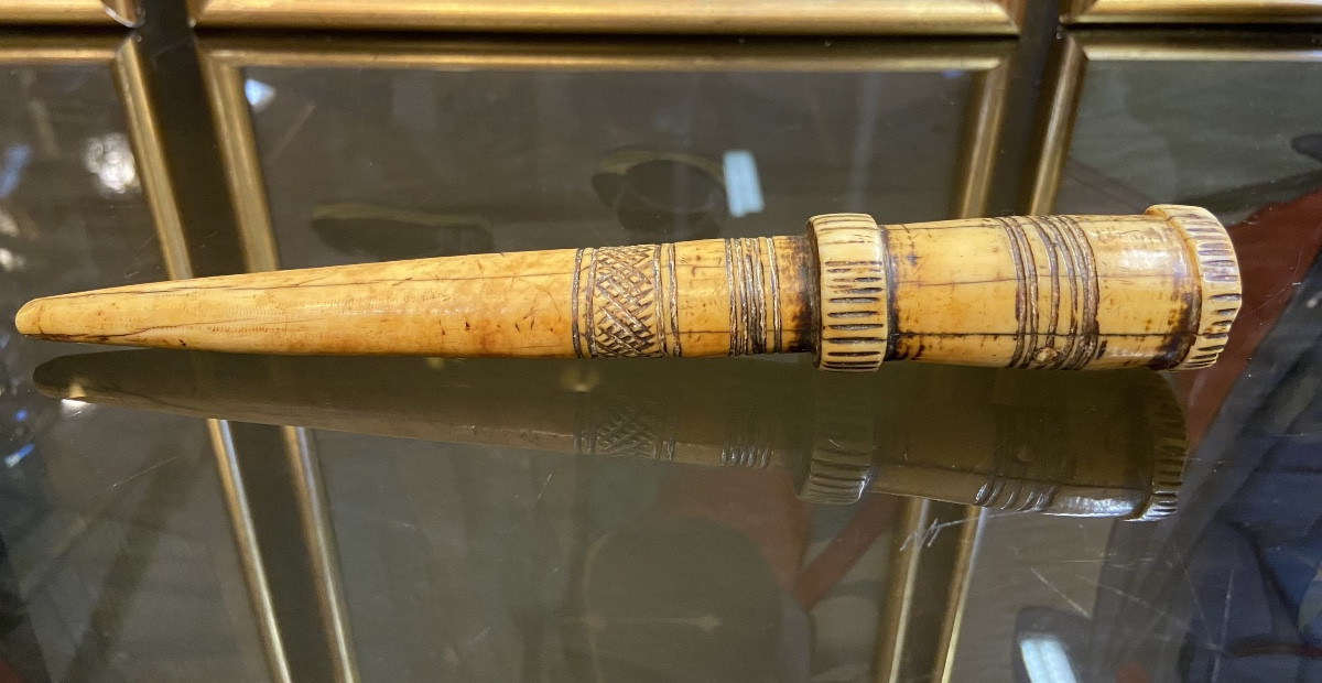 Rattle Stick Or Ukhurhe, Ivory, Niger, 19th Century Or Earlier-photo-1