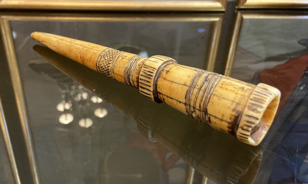Rattle Stick Or Ukhurhe, Ivory, Niger, 19th Century Or Earlier-photo-2