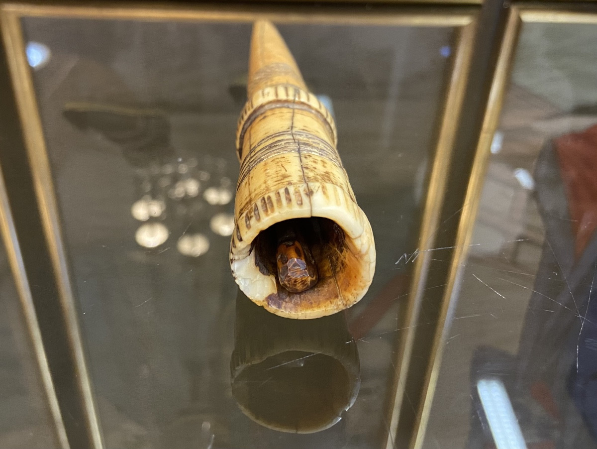 Rattle Stick Or Ukhurhe, Ivory, Niger, 19th Century Or Earlier-photo-3