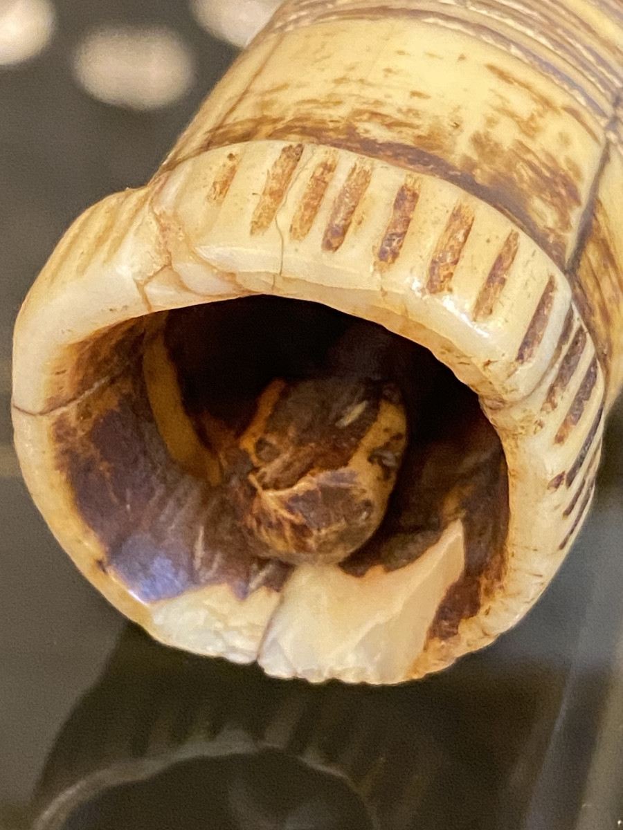Rattle Stick Or Ukhurhe, Ivory, Niger, 19th Century Or Earlier-photo-5