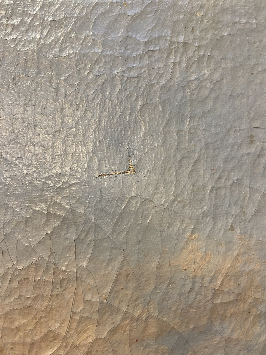 Grande Huile Sur Toile Bord De Mer A Palerme Par Rosario Di Fazio, Années 1940-photo-3
