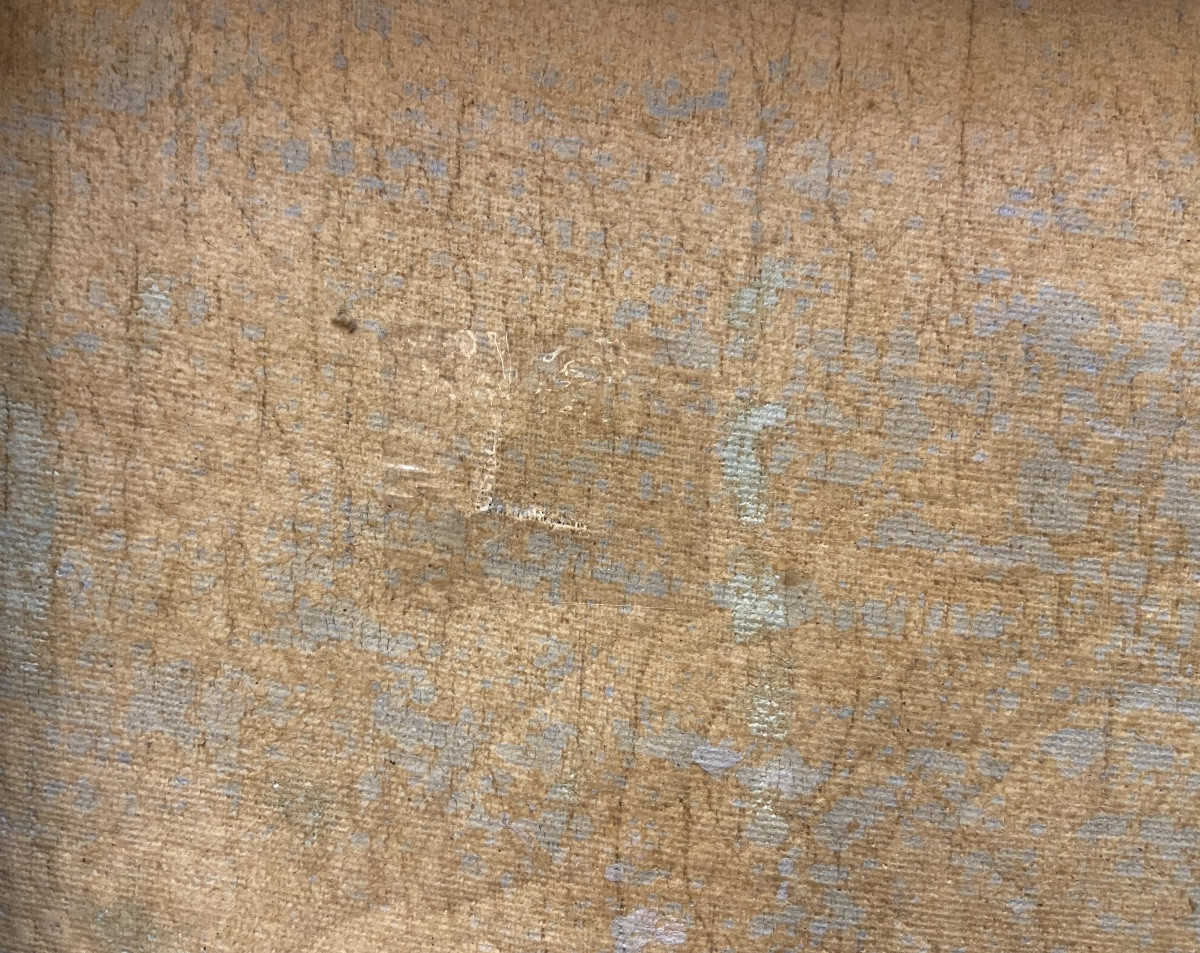 Grande Huile Sur Toile Bord De Mer A Palerme Par Rosario Di Fazio, Années 1940-photo-4