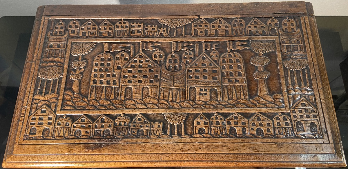 Cabinet De Voyage Haute Epoque En Noyer, Europe du Nord (Danemark?), Epoque XVIIe-photo-2