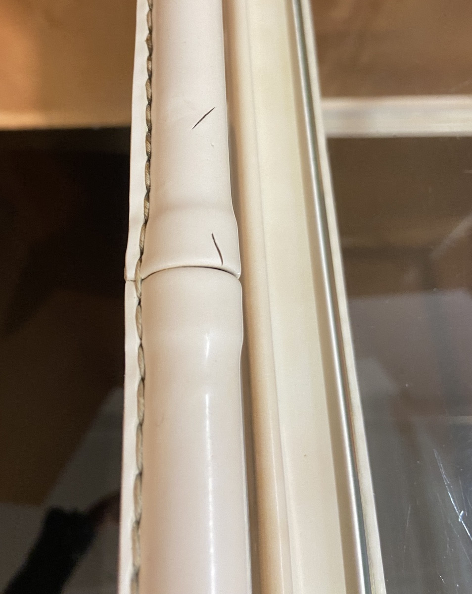 Desserte Par Jacques Adnet, Simili Cuir, Années 1950/60-photo-5