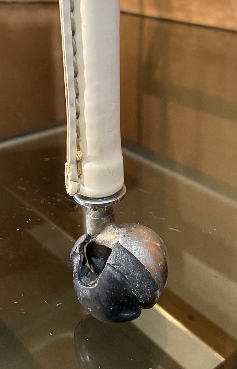 Desserte Par Jacques Adnet, Simili Cuir, Années 1950/60-photo-8