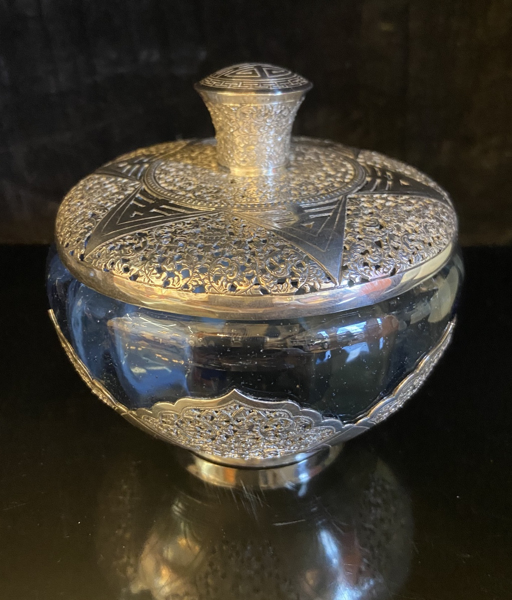 Bol Couvert En Argent Ajouré, Chine Ou Vietnam, Epoque Début XXe-photo-2