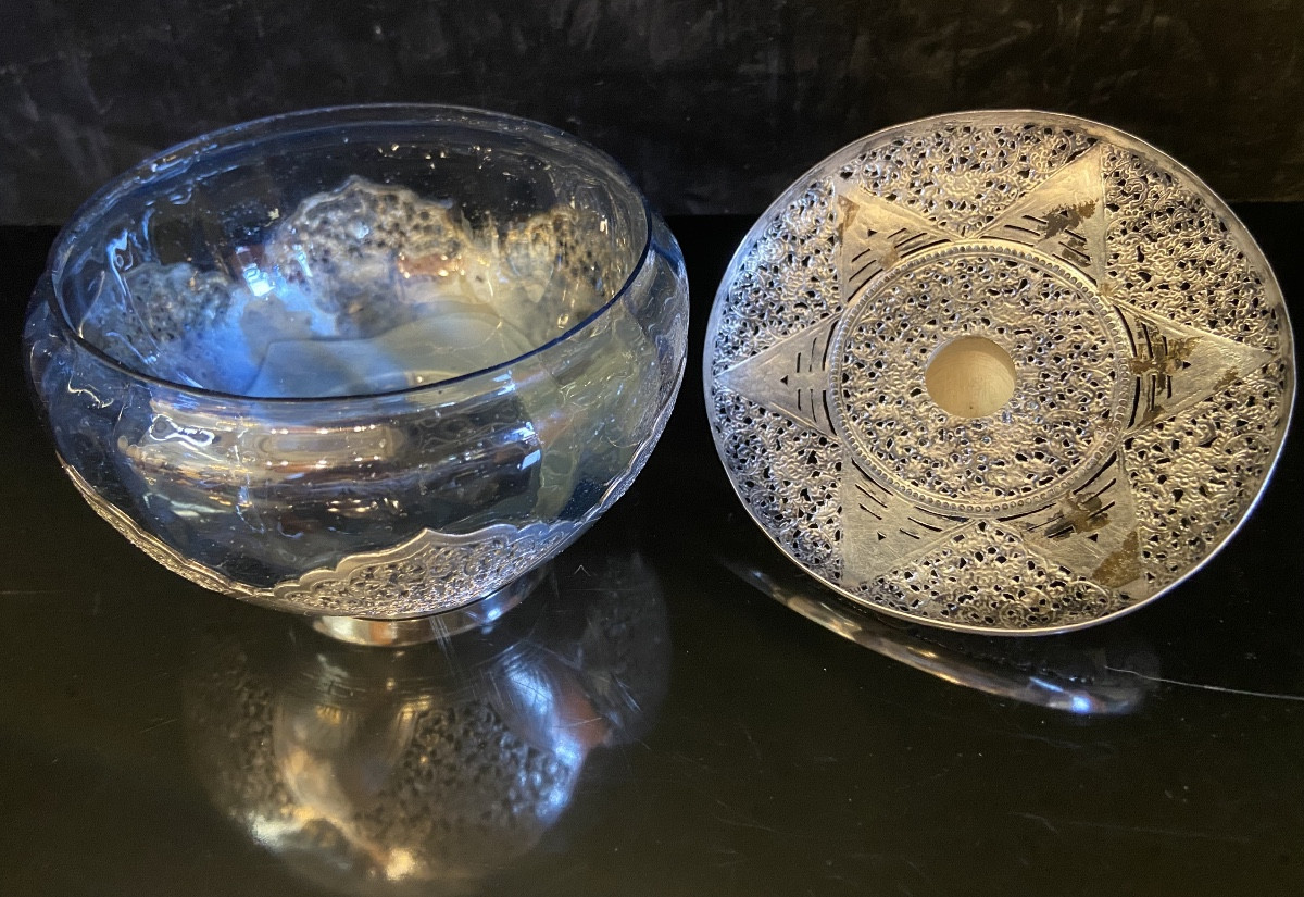 Bol Couvert En Argent Ajouré, Chine Ou Vietnam, Epoque Début XXe-photo-4